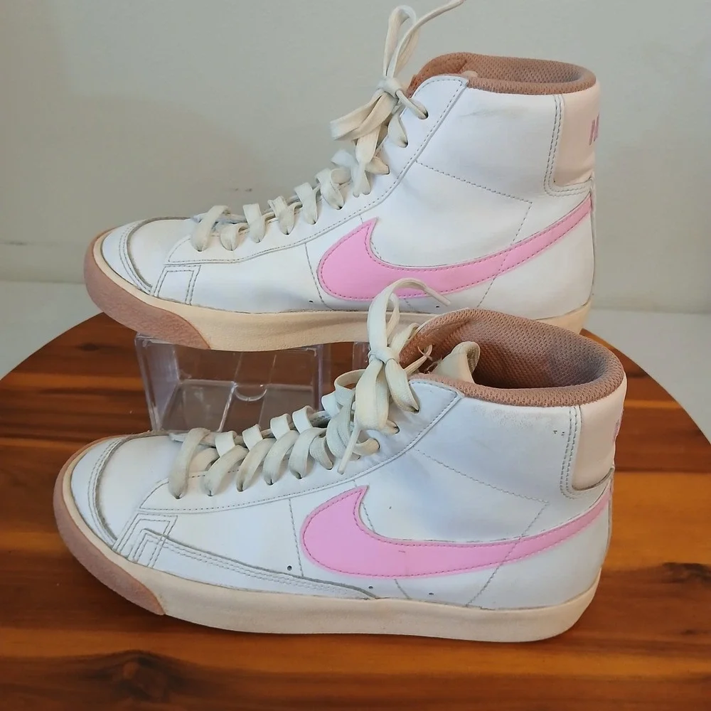 Nike Blazer Mid 77 Kids 6.5Y White Pink Casual Shoes Sneakers DZ2900-100